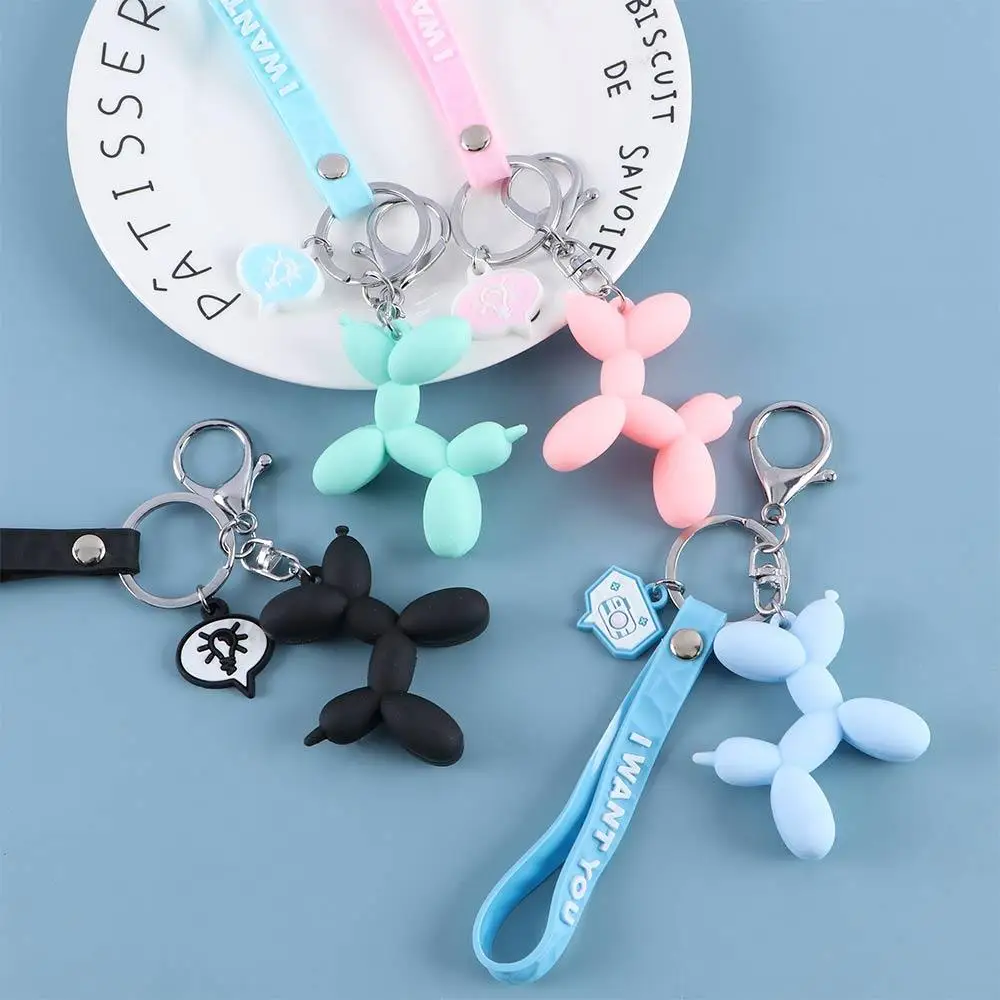 Creative Cute Key Buckle Bag Decoration Backpack Pendant Stereo Dog Keychain Women Key Lanyard Cartoon Korean Style Car Keyring