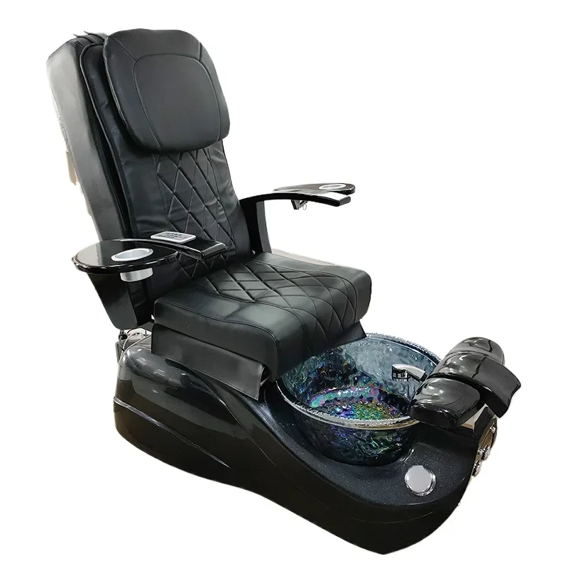 

Pedicure Chair for Nail Tech, Modern Professinal Black Nail Salon Furniture, Electric Massage Foot Spa Manicure Pedicure Chair