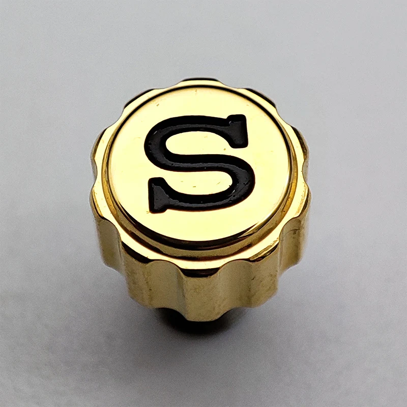 Mod SKX007 SKX009 Watch Case Crown Is Suitable Fits NH35 NH36 Movement S Logo Polished Silver Gold Rose Black Blue Crown Parts