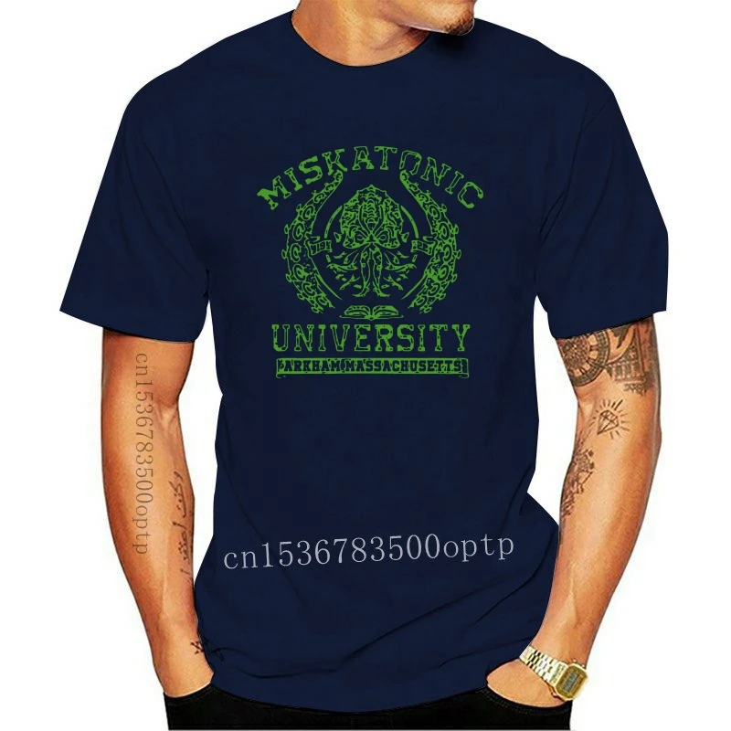 New Miskatonic University T shirt Horror 100% Cotton Digital Print High Quality EU Size Tee Call Of Cthulhu Tops Arkham Tshirt