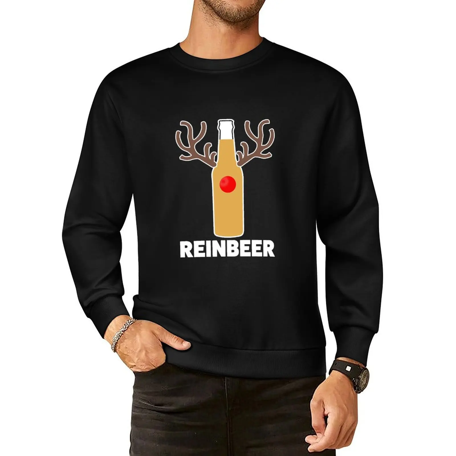 

Reinbeer funny Christmas Beer Reindeer Shirt Pullover Hoodie men clothes blouse autumn jacket men new sweatshirt