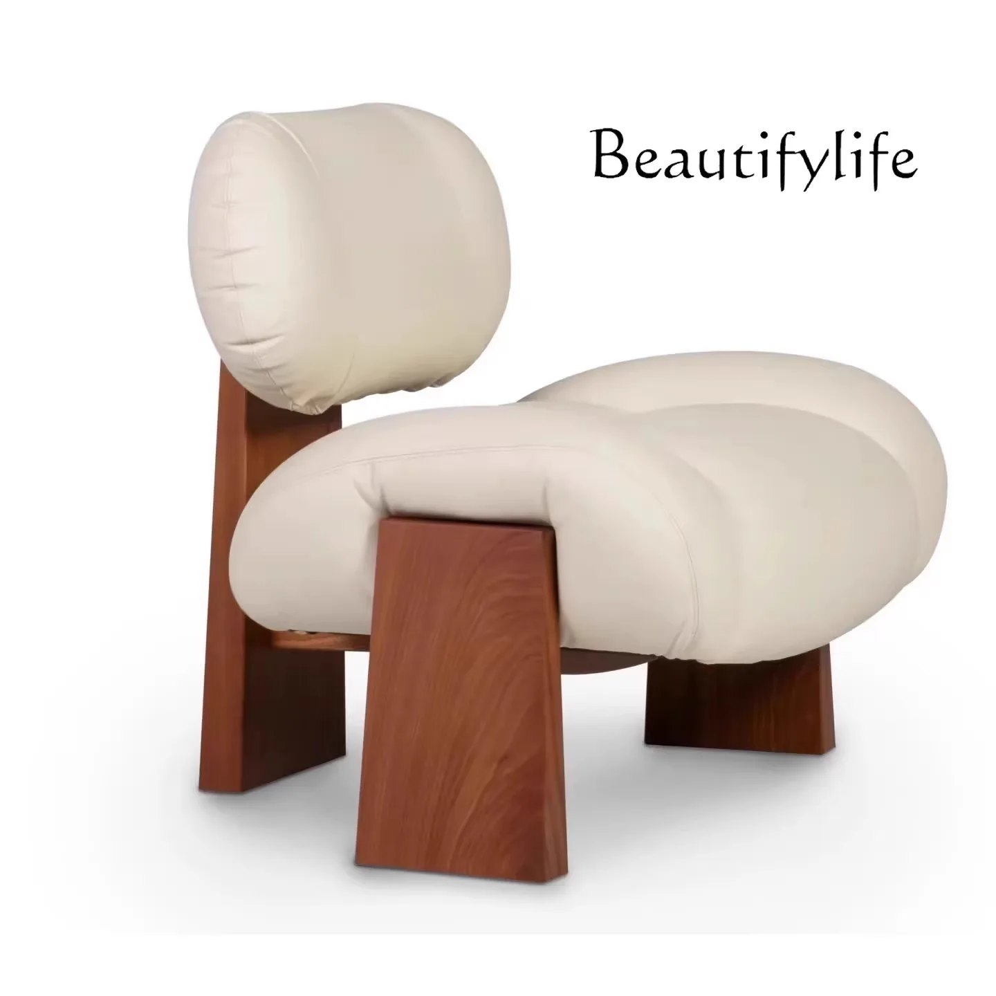 كرسي أريكة من الخشب الصلب على طراز العصور الوسطى، كرسي ترفيهي بتصميم إبداعي، أزياء ترفيهية واحدة ومريحة #2