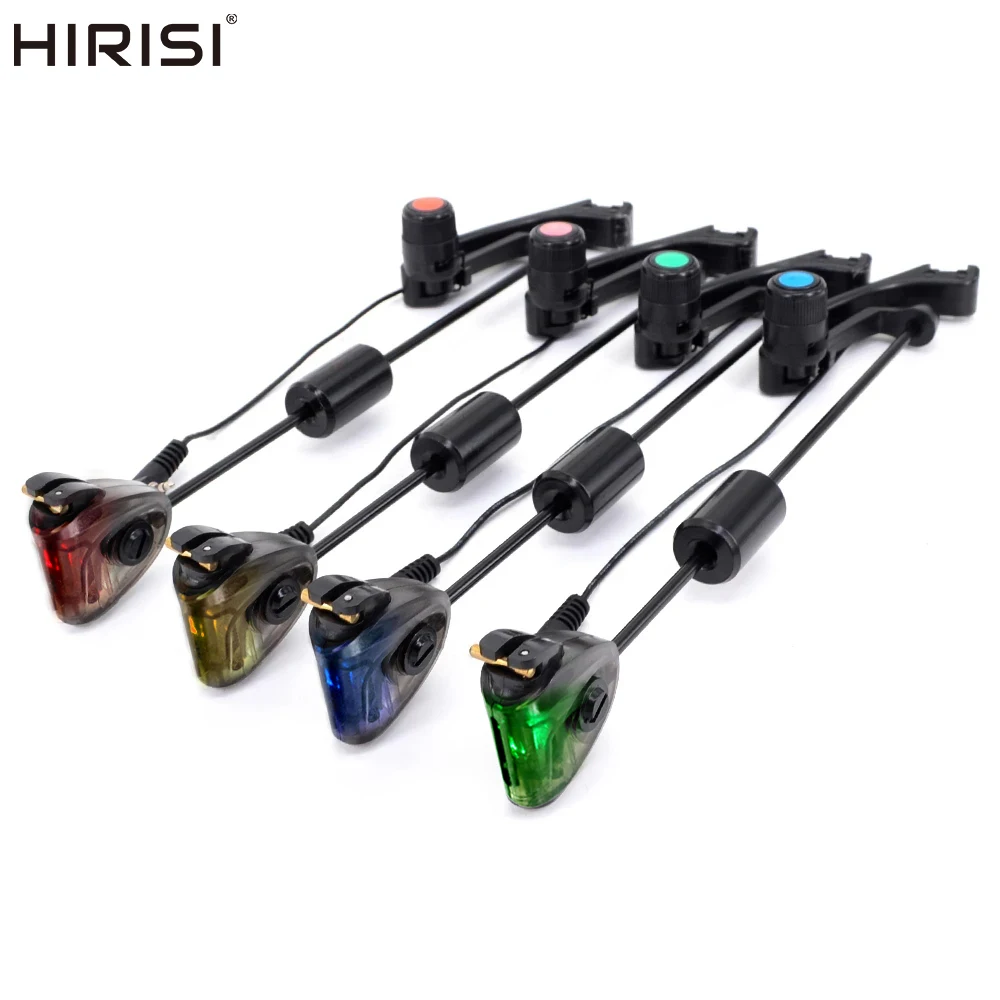 

Hirisi Carp Fishing Swingers Set in Case Illuminated Drop off Indicators Led 4pcs Colors in Zipped Protection Fishing Case