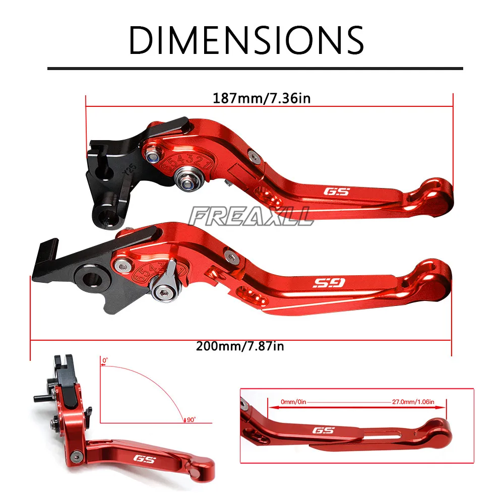 Motorbike Levers GS Motorcycle Brake Clutch Levers for BMW F650GS DAKAR F700GS F800GS ADVENTURE R1200GS ADVENTURE LC