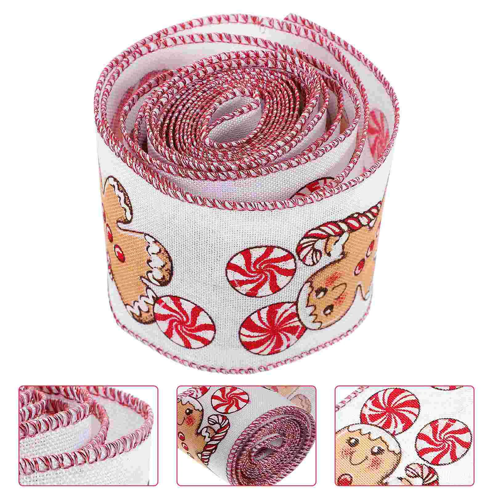 Handmade Wire Edge Bow Ribbon Ribbons for Crafts DIY Decorations Gift Wrapping Iron Decorative Christmas Tree Man Party