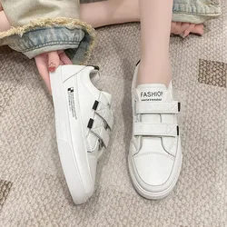 White Shoes 2025 Spring Autumn Flat Bottom Casual Sports Shallow Mouth Board Single Shoe Round Toe Outside Women Sneakers Tennis