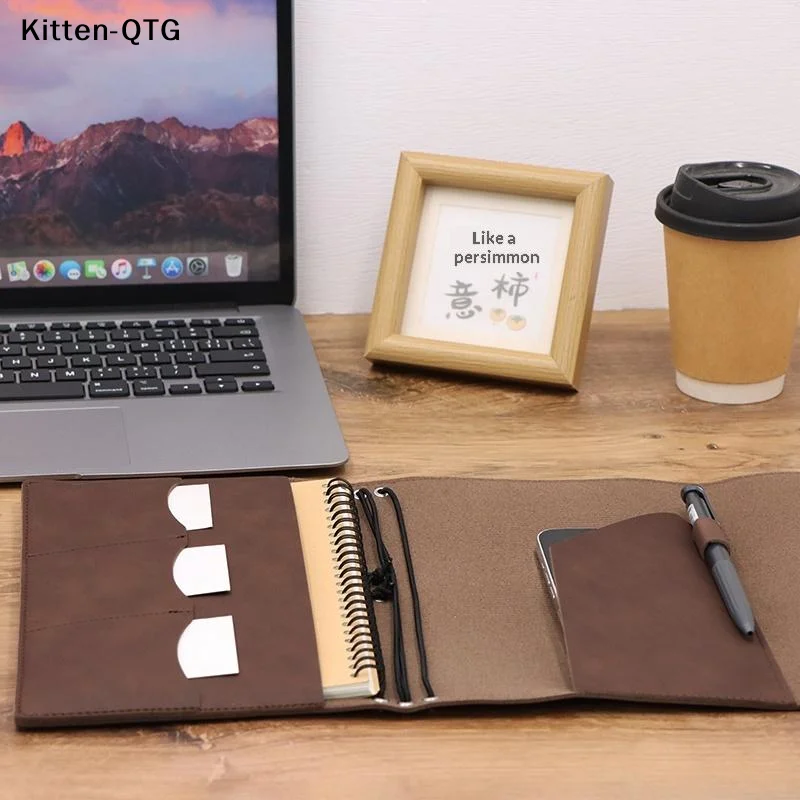 Vintage Leather Journal Notebook - Yeni, Yeniden Doldurulabilir Defter Düzenleyici, Kompakt,