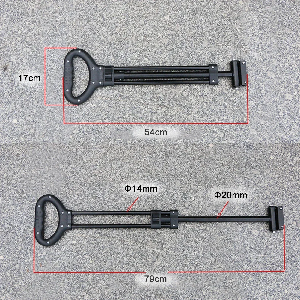 Wagon Cart Pull Handle Spare Replacement Adjustable Angle Telescoping Rod For Camping TrolleyCampingSupplies