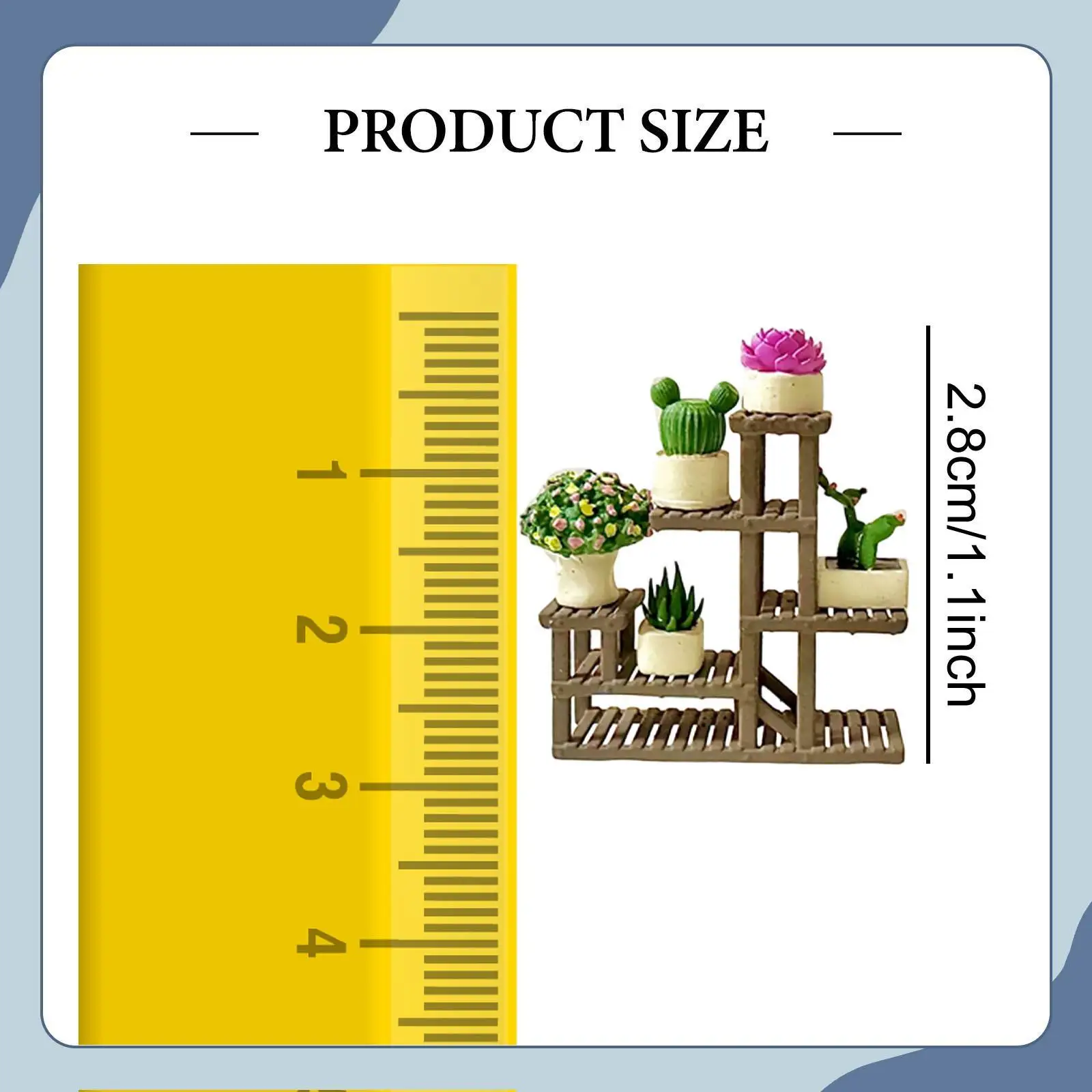 1/64 Bloemenstandaard Set Tiny Micro Landscape Decor Poppenhuismeubilair, Miniatuur Poppenhuis Decoratie Accessoires Poppenhuis Decor