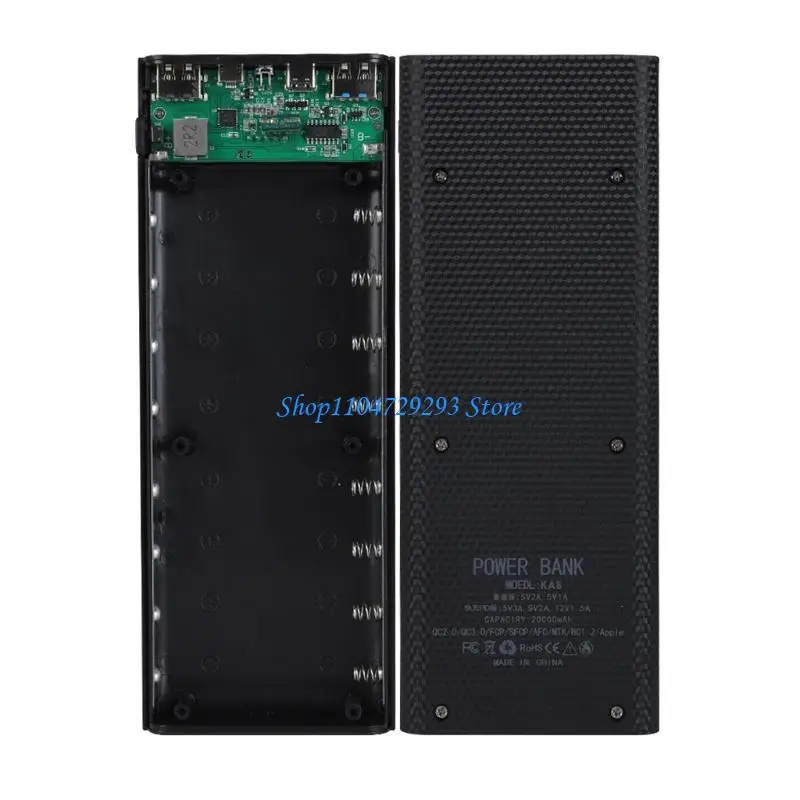 

Y2GD 8x 18650 for Case External for QC Battery Storage Box for Shell Portable Battery for Shell