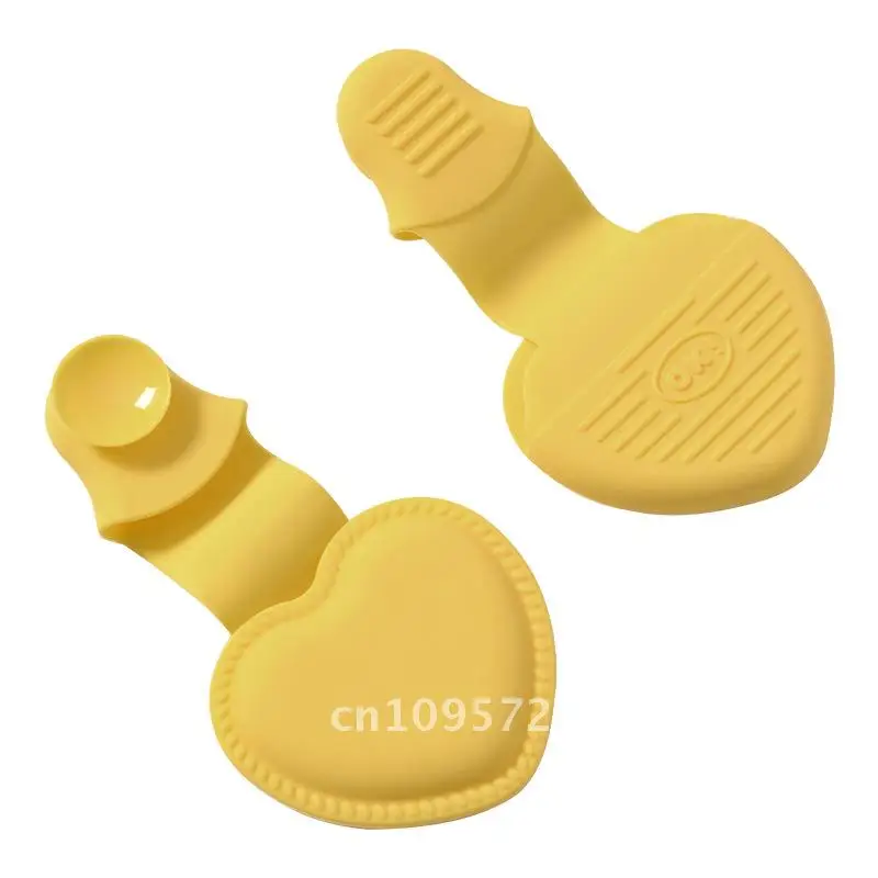 

Love Heart-Shaped Silicone Heat Insulation Hand Clip Non-Slip Kitchen Oven Gloves Bowl Clip High Temperature
