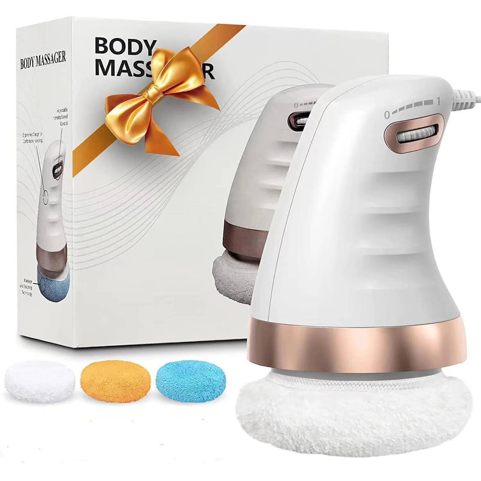 

ABS Electric Body Massager with 3 Color Covers Portable Handheld Fat Reduction Machine for Home Use Muscle Relaxation