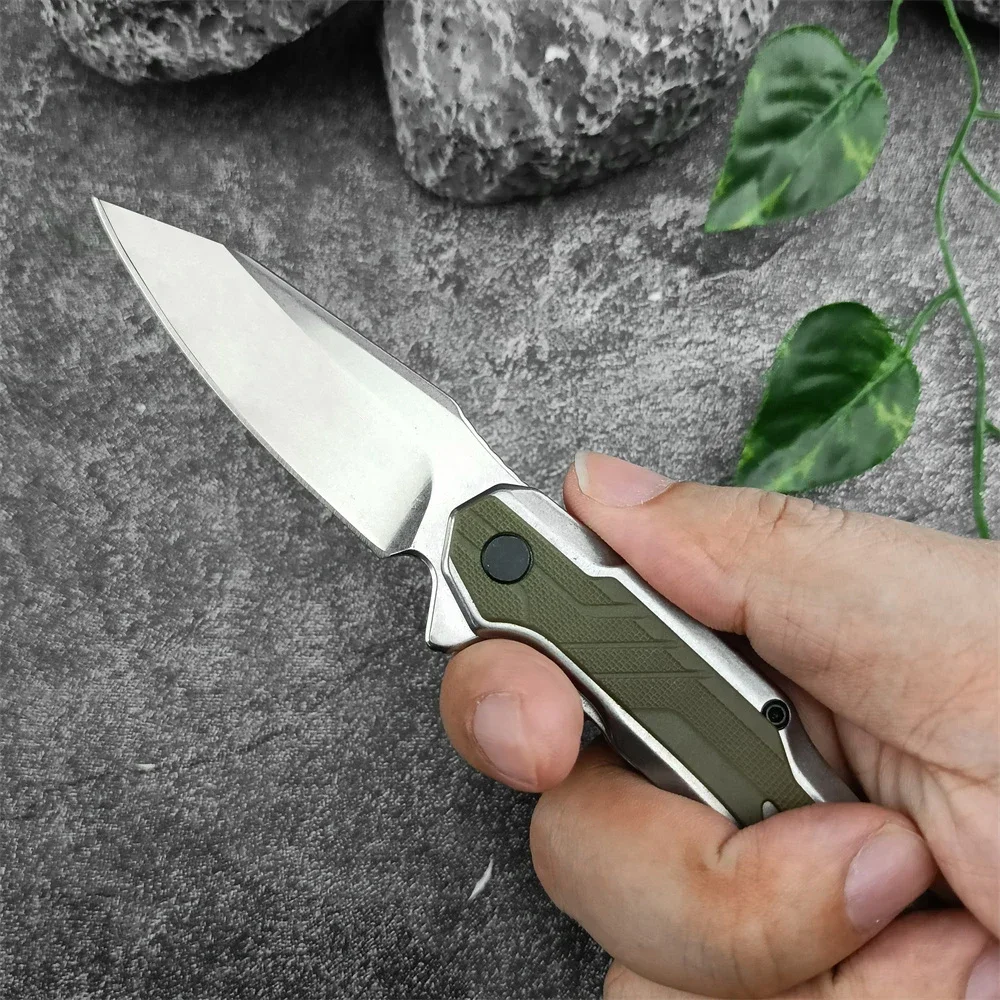 High Quality KS 1369 Assisted Flipper Folding Pocket Knife Stonewashed Blade Outdoor Tactical Knives Survival Camping Tools