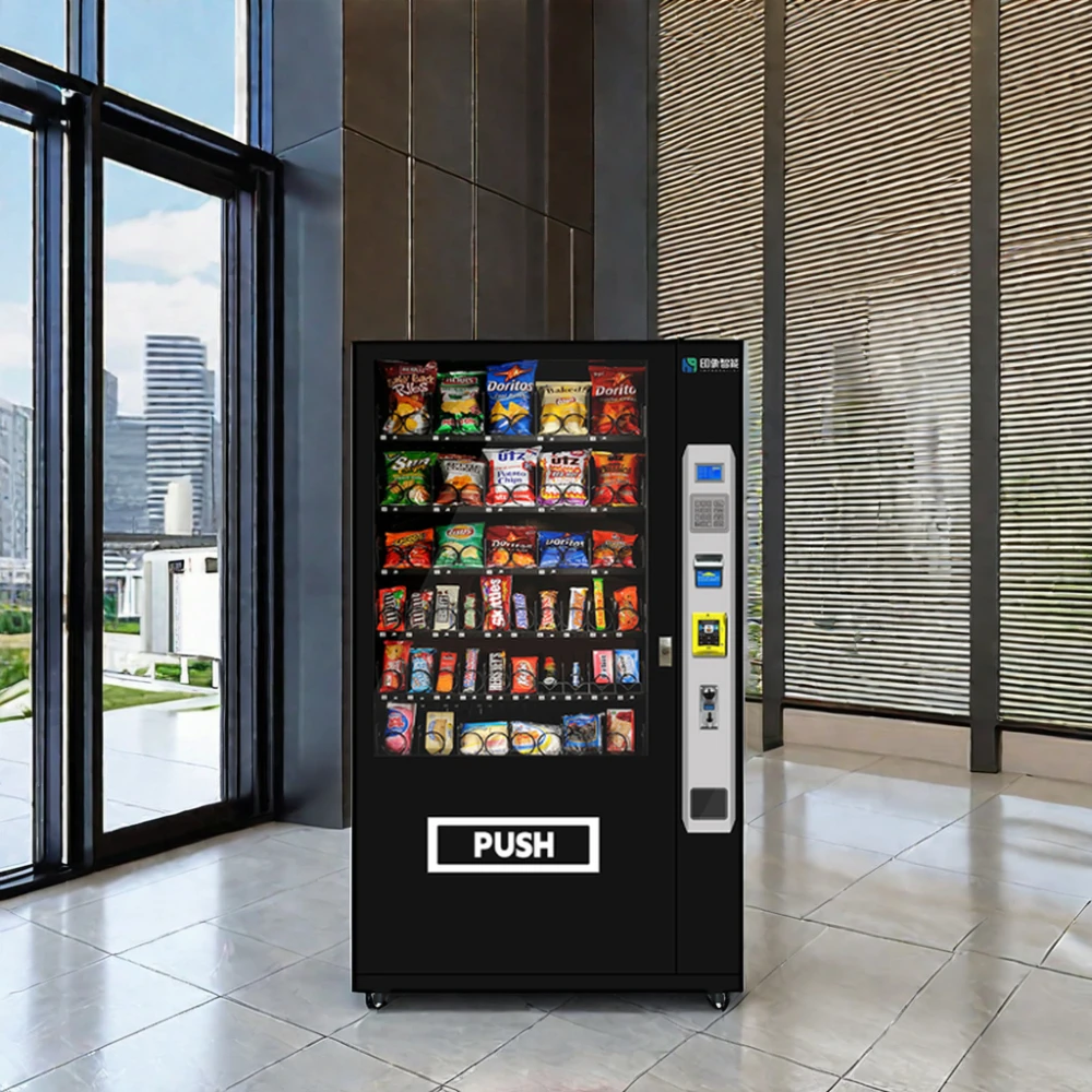 Snack Canned Drink Cash /coin And Credit Card Payment Vending Machine For Export Southeast Asia