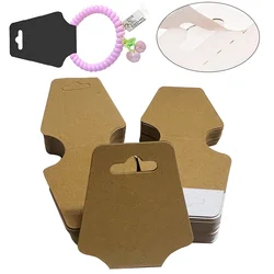 50pcs/lot Self Adhesive Bracelet Display Paperboard Cardboard Necklace Cards Cases Tags Holders Organizers For Jewelry Packaging