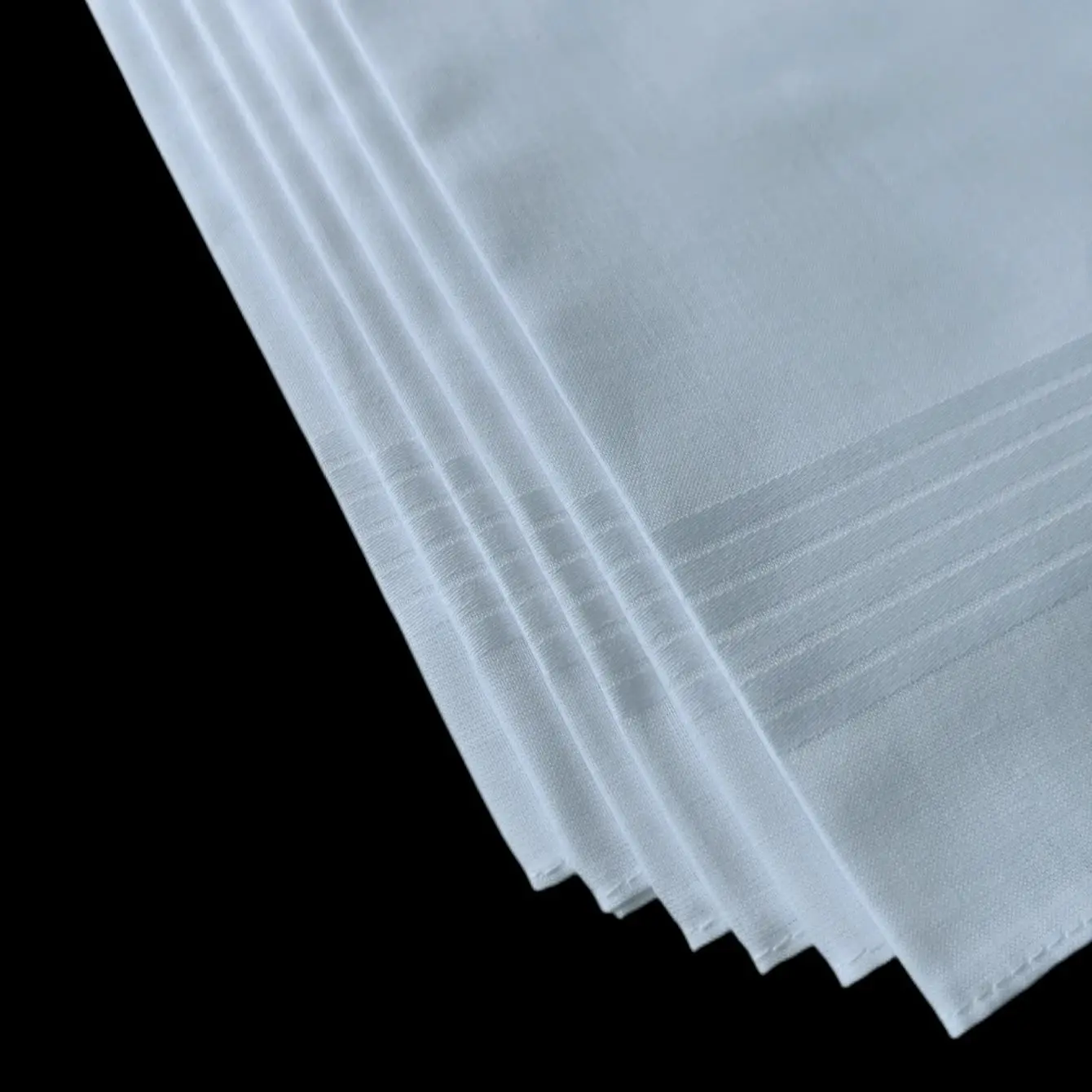 Thin feel Cotton 40cm pure white handkerchief. Business suit napkin restaurant handkerchief 6PCS