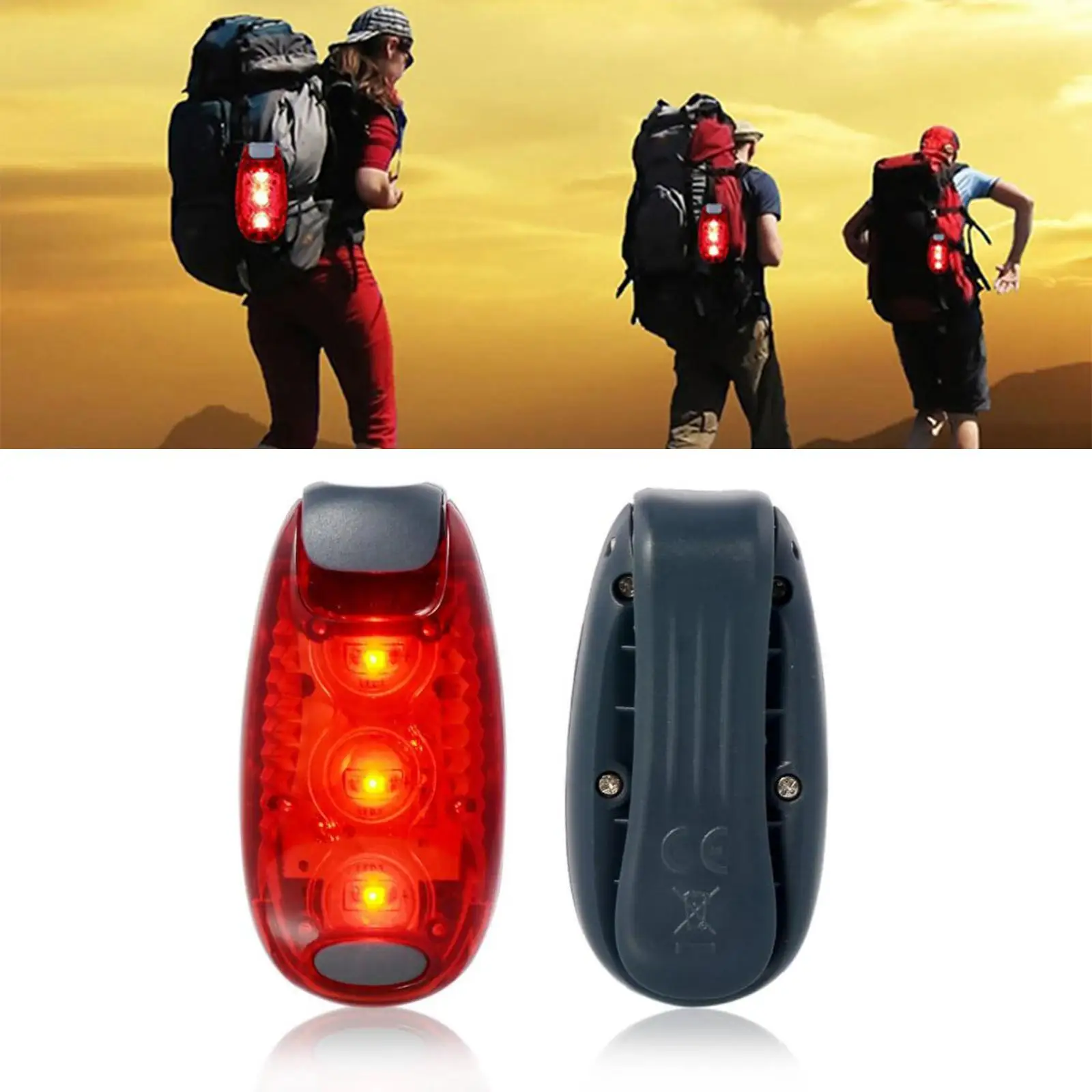 LED Safety Light Clip On Strobe IPX 5 Waterproof Blinking Running Lights for Boat Kayak Bike Night Running Runners Dogs Walking