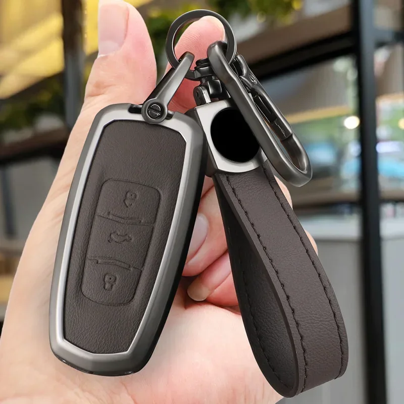 Zinc Alloy Car Key Case Cover Shell Holder For Geely Emgrand 7 GX3 Atlas GS NL3 Gili Emgrand 7 EX7 GT GC9 Protector Accessories