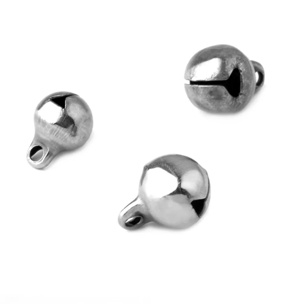 5/6/8/10mm Stainless Steel Jingle Bells Pendants Hanging Christmas Ornaments Christmas Decorations Party DIY Crafts Accessories
