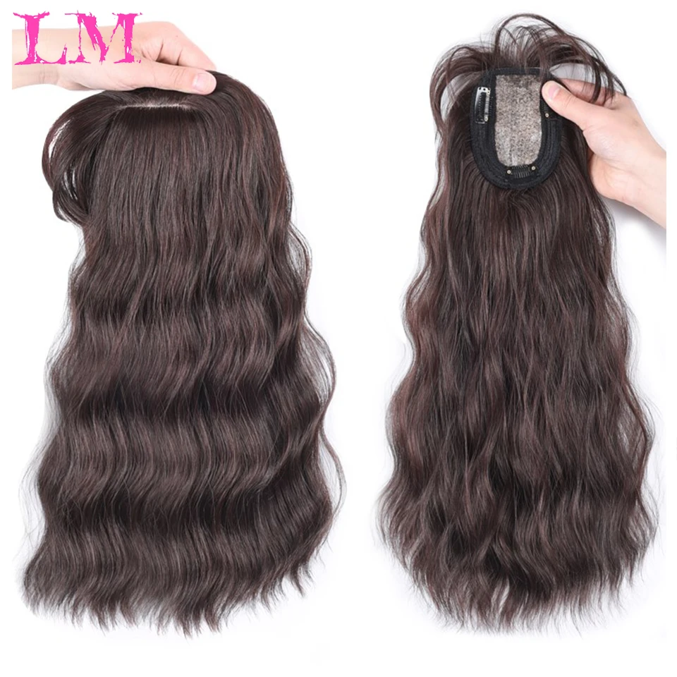 LM Bangs Invisible Seamless Head Hair Water Ripple Hair Air Bangs Head Overhead Natural Invisible Replacement Cover White Hair