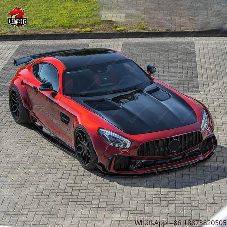 

Передний сплиттер из сухого угля в стиле P для Mercedes Benz Amg GT/GTS 2015-2020