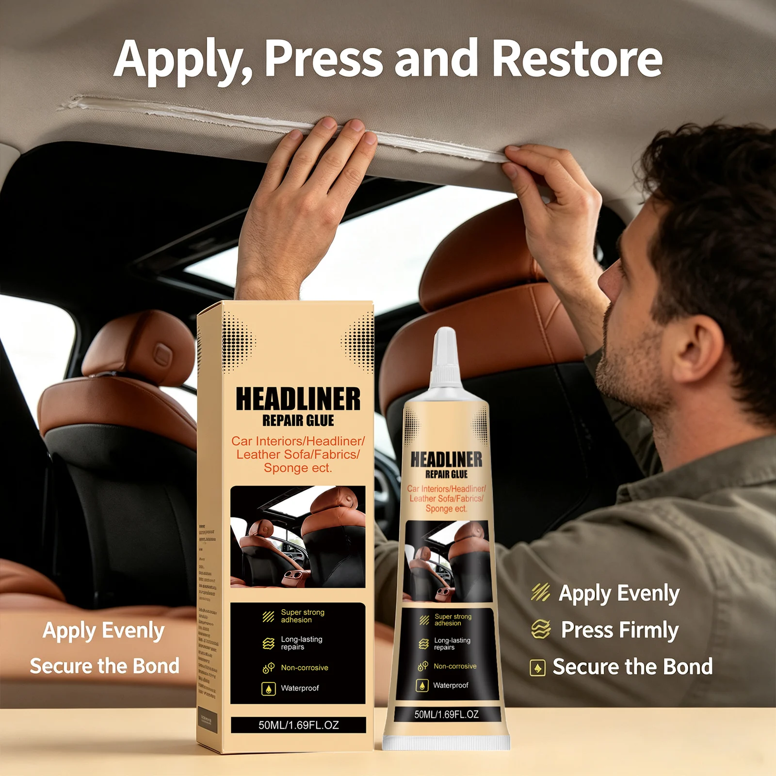 Car Headliner Repair Adhesive - Fabric Glue Bond review and price