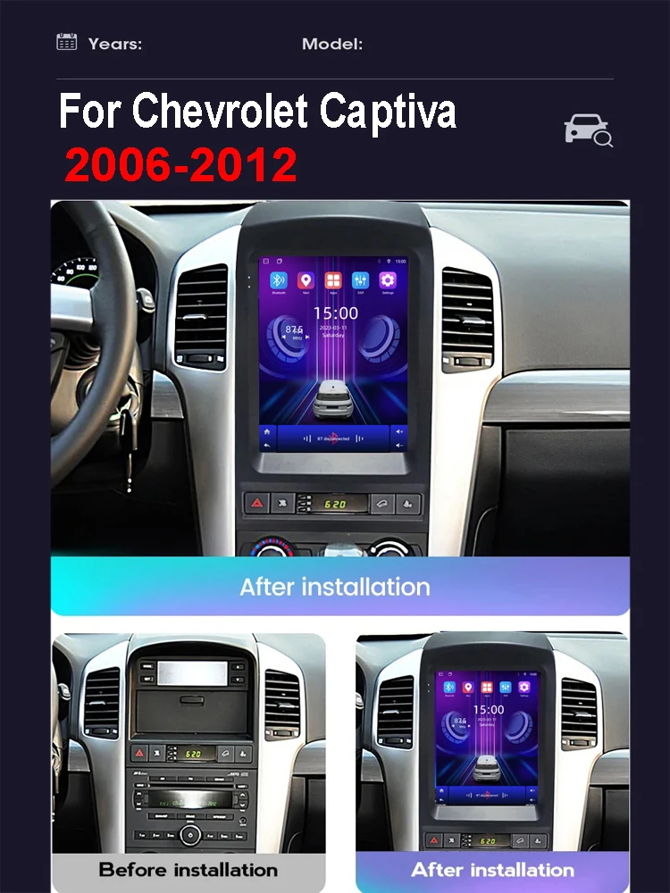 9.7 inch For Chevrolet Captiva 2006-2012 android 13 Car Radio GPS Navigation Carplay Multimedia Player Auto Stereo QLED BT WIFI