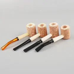 Corncob Tobacco Pipe ， Bent Classic Natural Corncob Smoking Pipe Retro Tobaccos Smoking Pipe Classic Long Handmade Bent Smoking