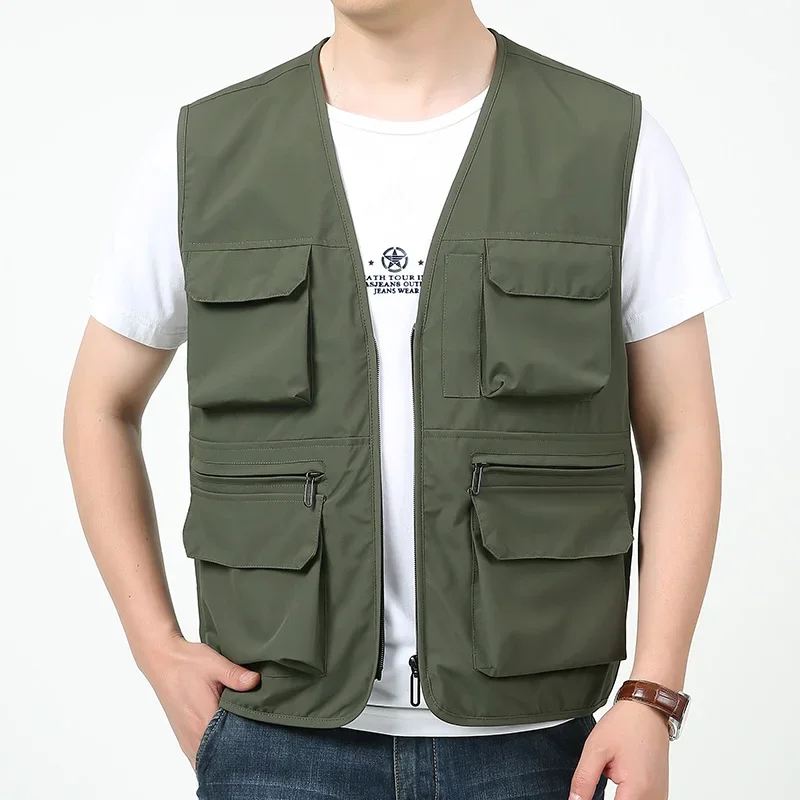 Fishing Clothing Men's Sleeveless Camping Vest Custom Made Hunting Summer Jackets Tactical Work Waterproof Jacket Mesh MAN Denim