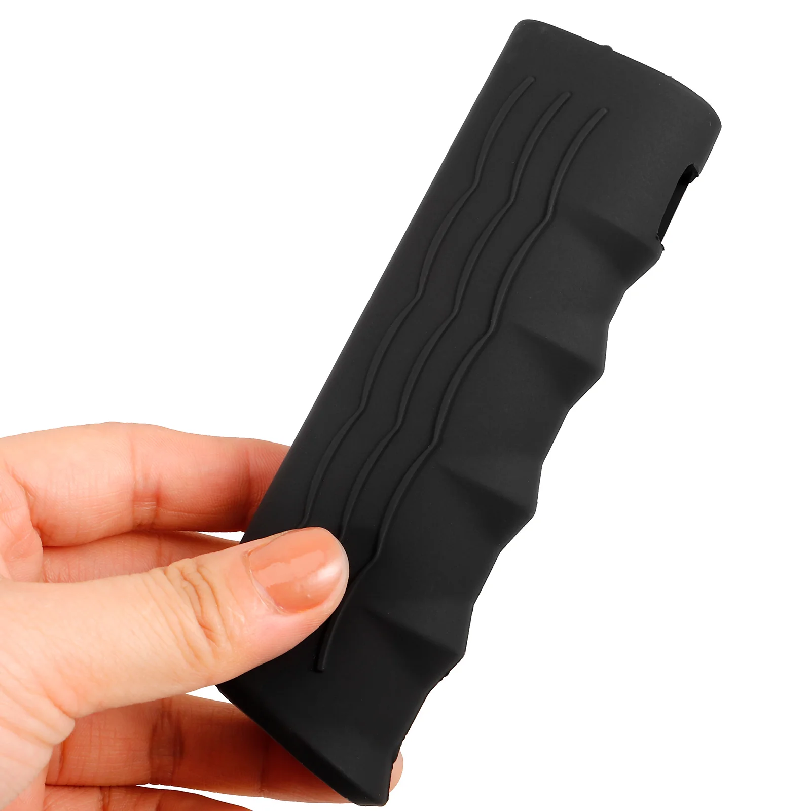 

Silicone Car Wheel Decorative Steering Wheel Cover Gear Shift Cover Set Black Universal Vehicle Accessory