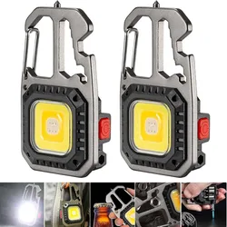 1PC Cob Multifunctional Keychain Light Type-C Charging, Portable Emergency Light,Suitable for Outdoor Hiking