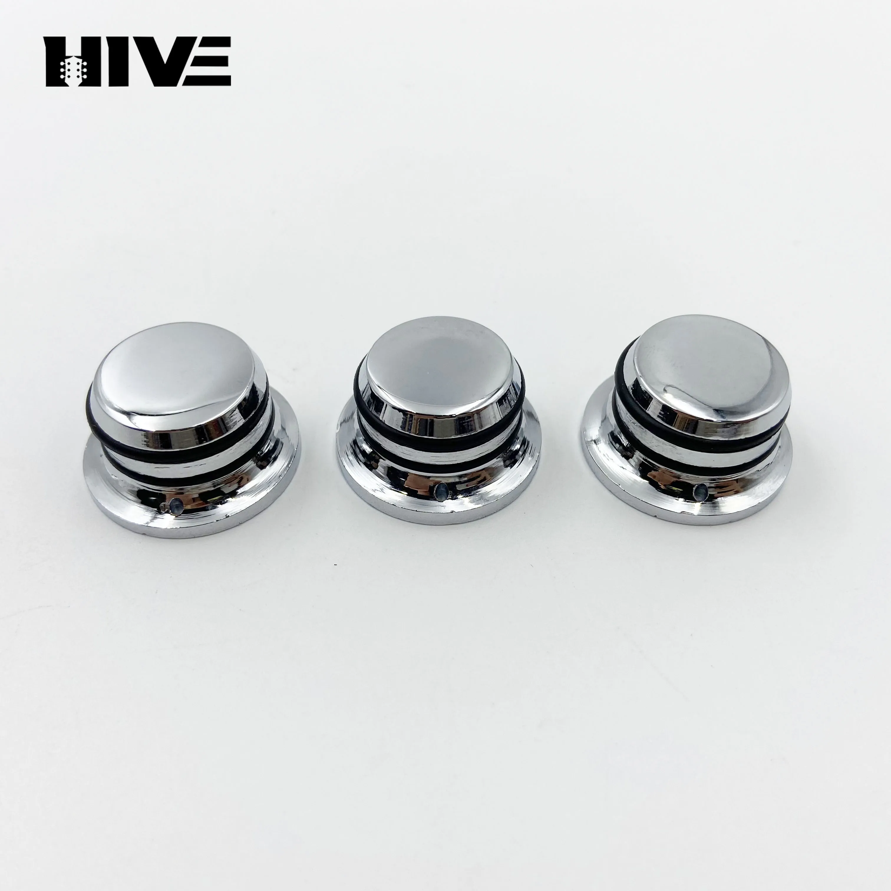 

3Pcs Anti-slip Double-Loop Volume Knob Zinc Alloy Flying Saucer-shaped Electric Guitar Metal Tone Knob Guitar Potentiometer Cap