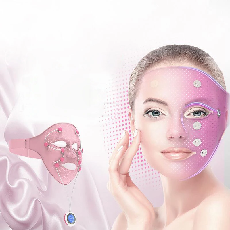 3d Gezichtsmasker Lift Massager Elektrische Ems Trillingen Aanscherping Apparaat Huid Verjonging Anti-Rimpel Acne Verwijdering Magneet Schoonheid