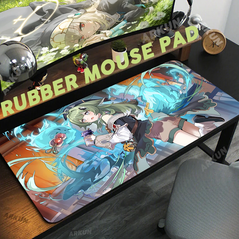 

Large 90x40 Fashion Hot Honkai Star Rail Kawaii Sex HUOHUO Mouse Pad Xxl Gaming Accessories Computer Keyboard Non-Slip Table Pad