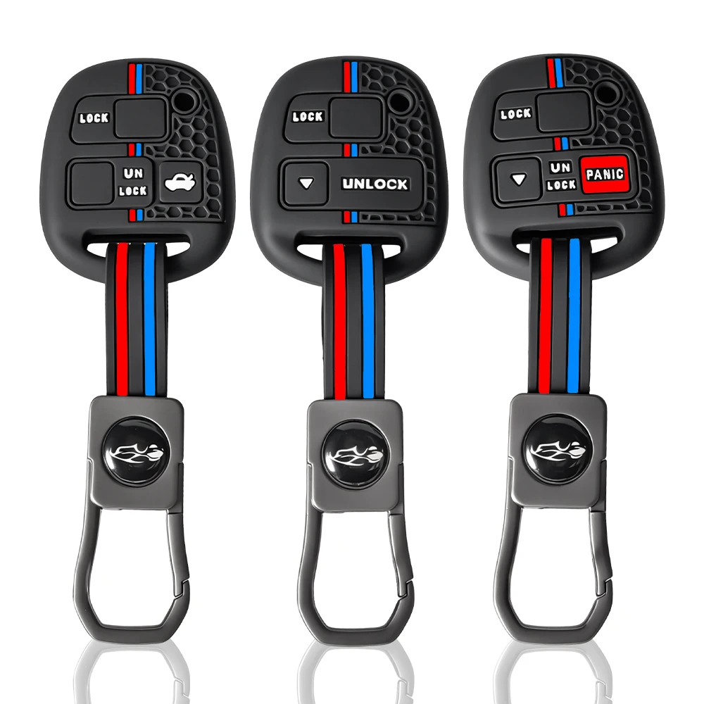 Keychain Fob Case For Toyota Avensis T25 Yaris Previa Camry 30 Corolla 9 Land Cruiser For Lexus RX300 Is200 Tlc100 Cover Caps
