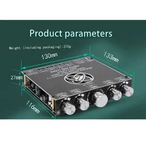 Bluetooth power amplifying plate, usb sound card, subwoofer, audio theater, stereo equalizer, amp 2.1 CH, class D, TPA3251, 2*220W + 350W 8 Main Sales Plate amplifier - №8