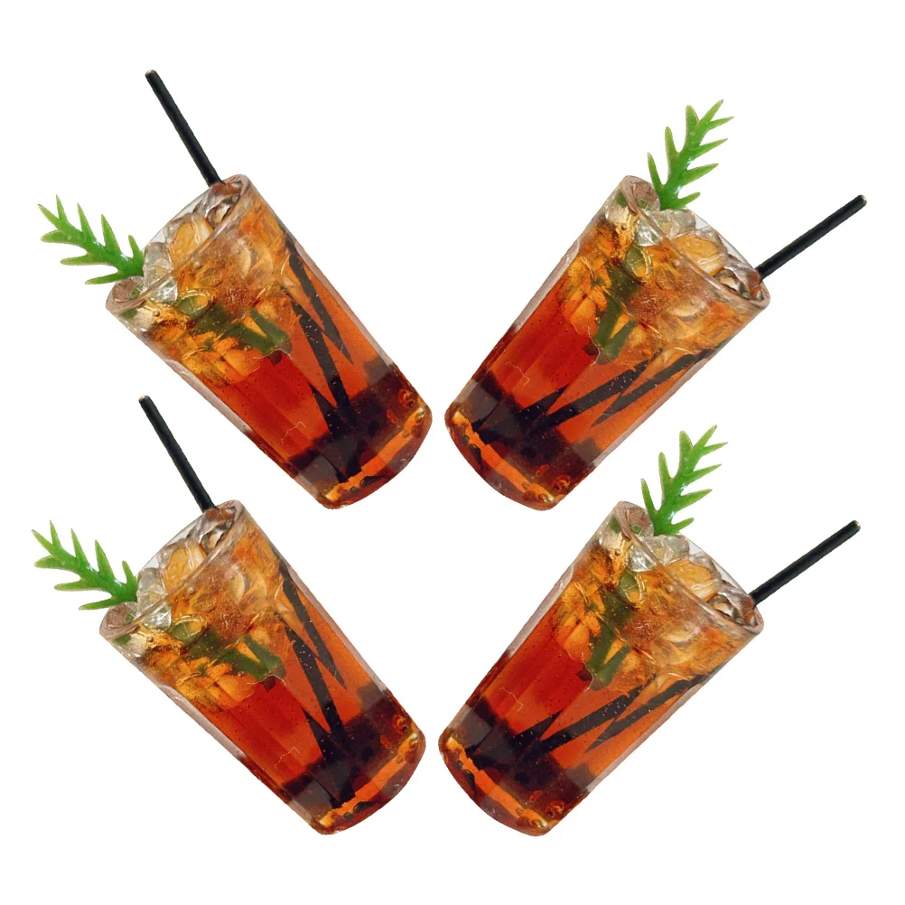 

4pcs Mini Resin Coffee Cups Realistic Latte For Dollhouse Kitchen Decor Simulation Drink Accessories Kids Pretend Play