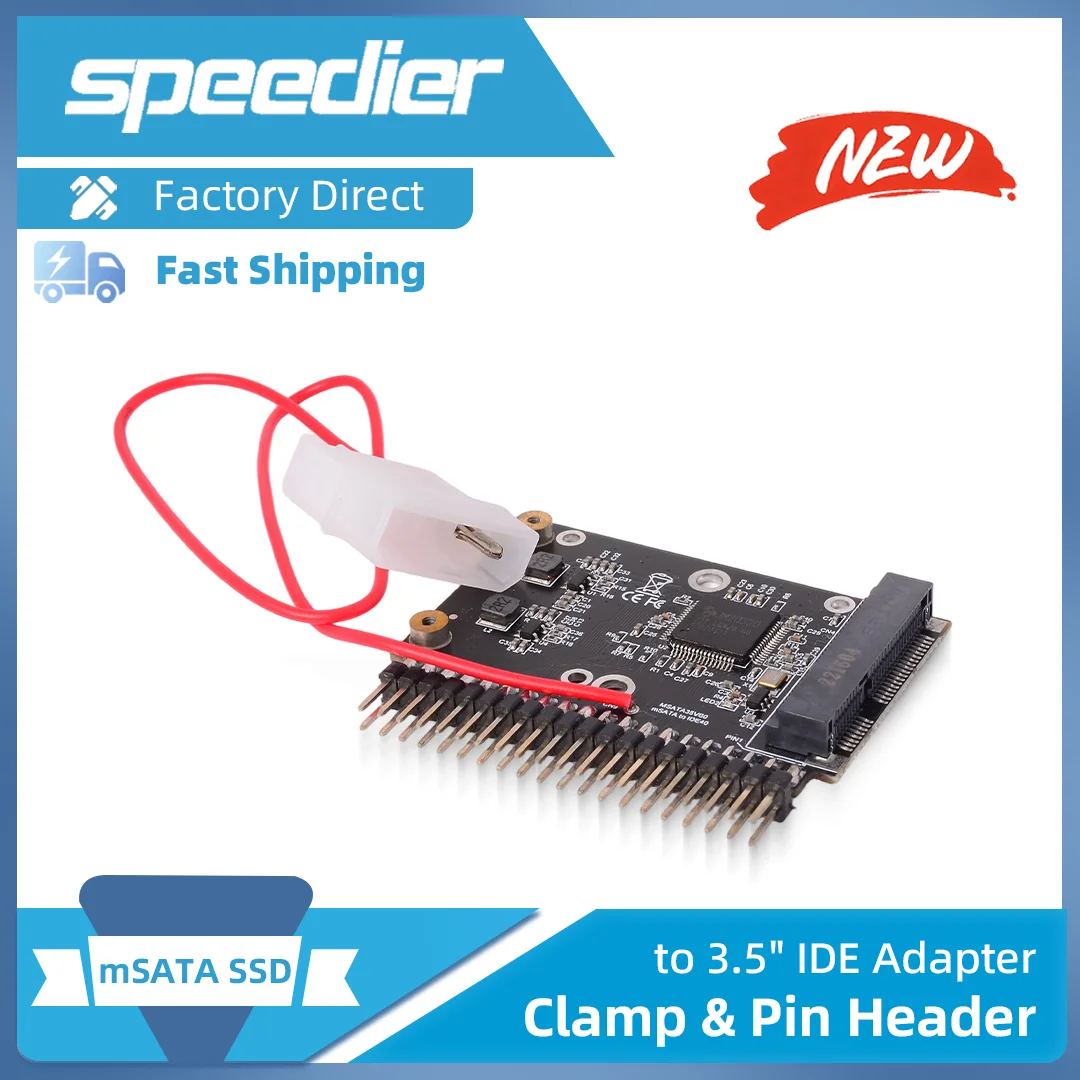 MSATA Solid State Disk To IDE3.5 Splint Pin Header Adapter Card
