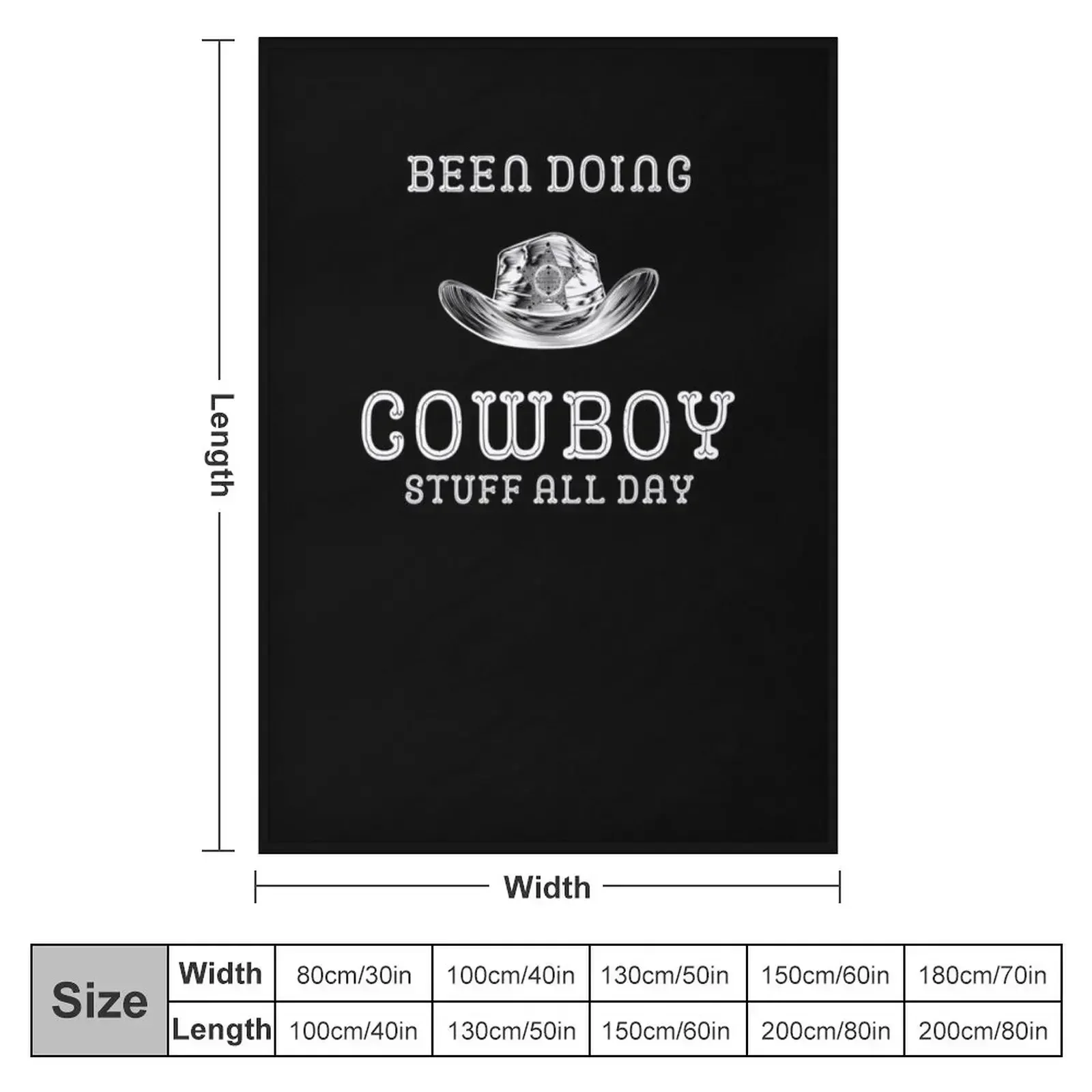 been doing cowboy stuff all day Throw Blanket couch cozy soft plush fuzzy picnic outdoor blanket