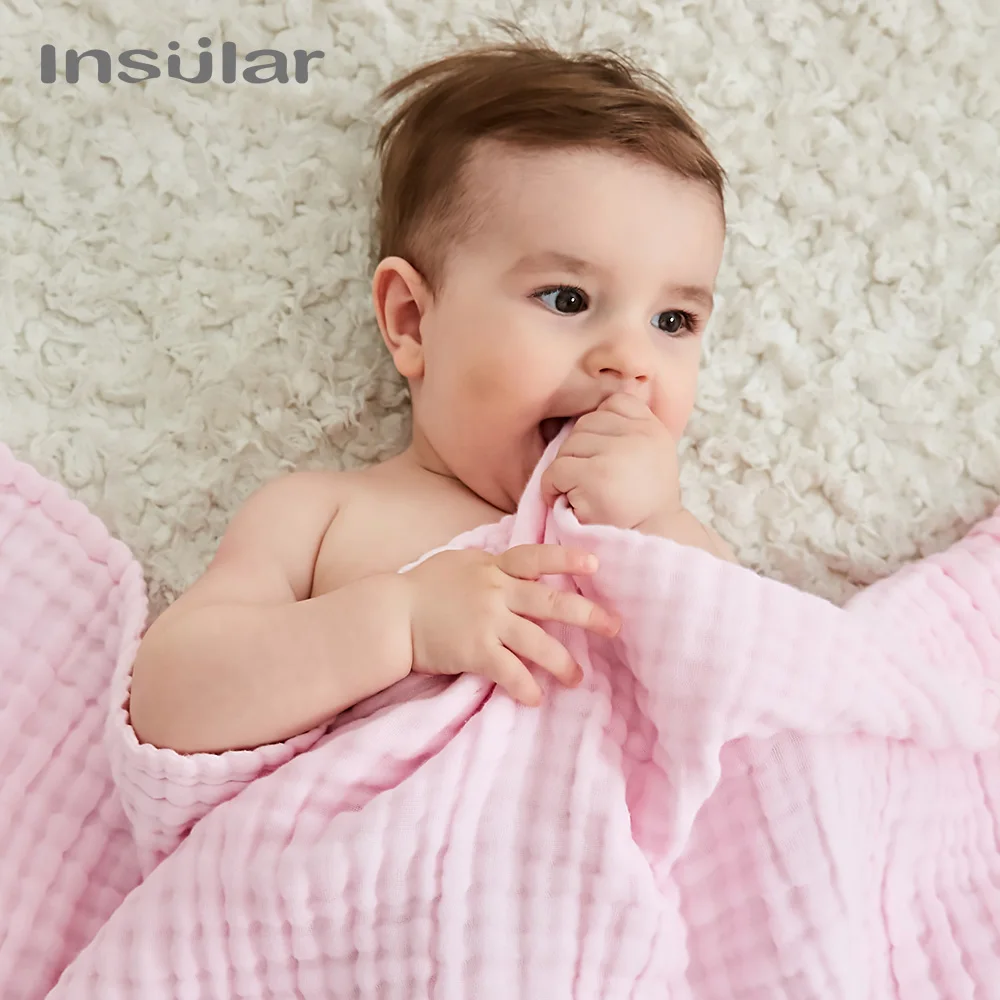 

110*110cm Cotton Baby Muslin Swaddle Blanket Newborn Baby Bed Cover Receiving Blanket 6 Layers Infant Kids Cotton Muslin Blanket