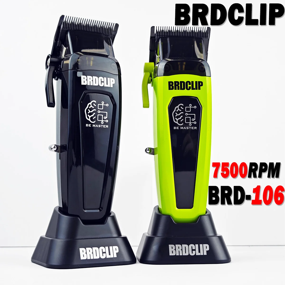 Professional BRDCLIP BRD106 2025 New Hair Clipper 7500RPM 5 Speed Control Hair Salon Trimmer DLC Blade with Charging Base Barber