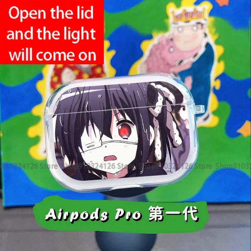 

Anime Takanashi Rikka Phone Case for Airpods Pro 3 2 1 Pro Earphone Cases Cartoon Transparent Soft Cute Airpod Cover