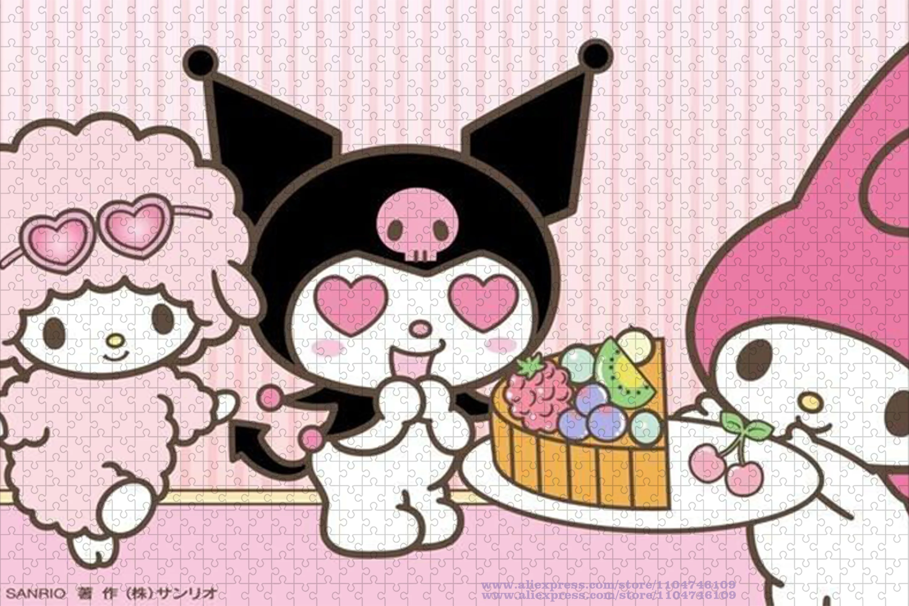 Sanrio Kuromi My Melody Puzzle Jigsaw 108/200/300/500/1000/1500 pezzi Puzzle di intelligenza Regalo di compleanno creativo
