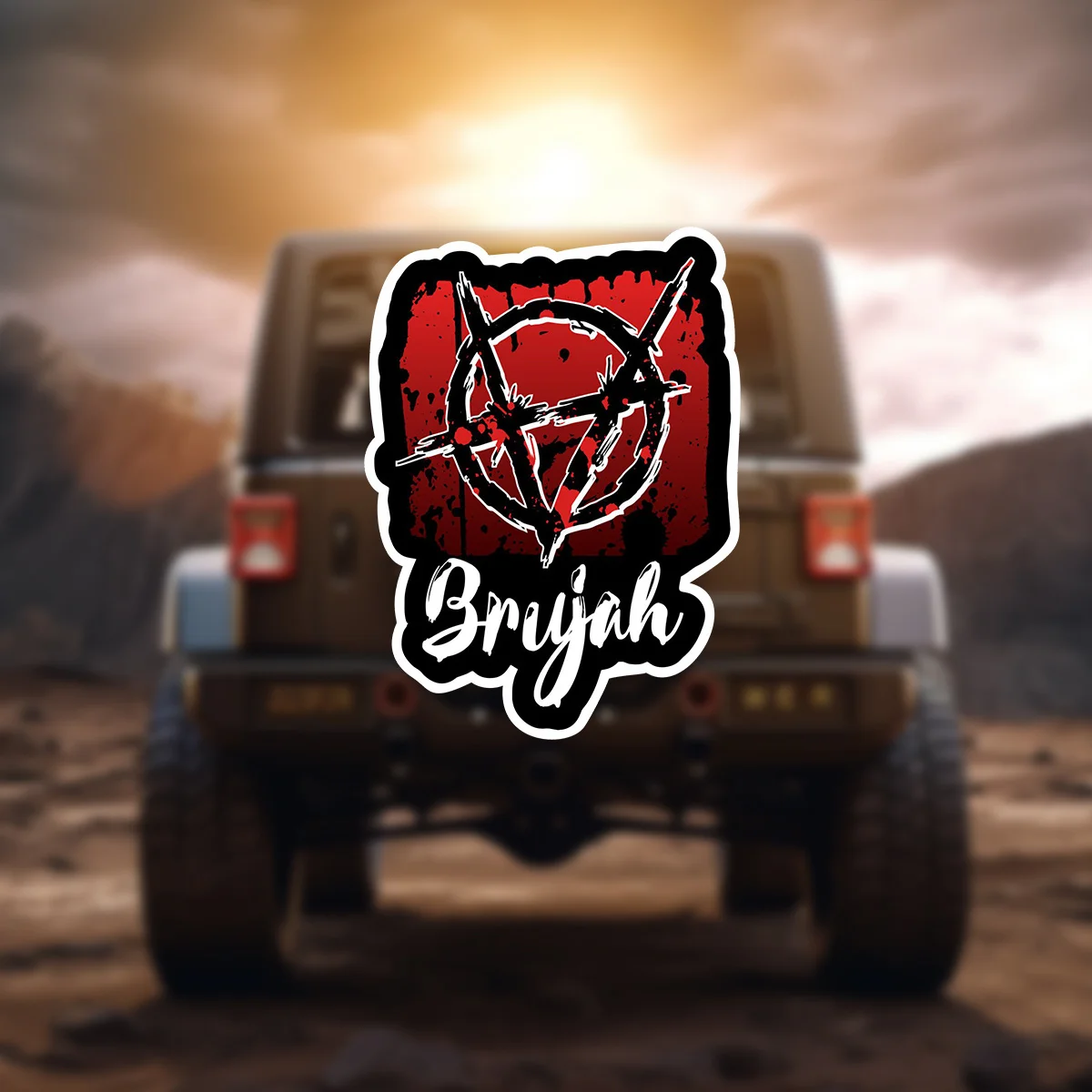 قطعة واحدة من ملصق شعار "Brujah" - ملصق فينيل عالي الجودة للسيارة ولوح التزلج والكمبيوتر المحمول - فيبي مميز قابل للإزالة