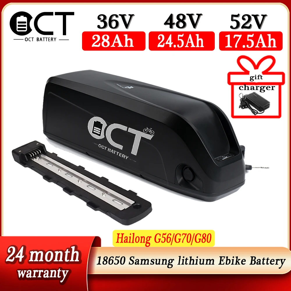 18650 Samsung Cells Ebike Battery Hailong G70 G56 52V 48V 36V 14Ah 21Ah 28Ah Powerful Electric Bicycle Lithium Battery Pack