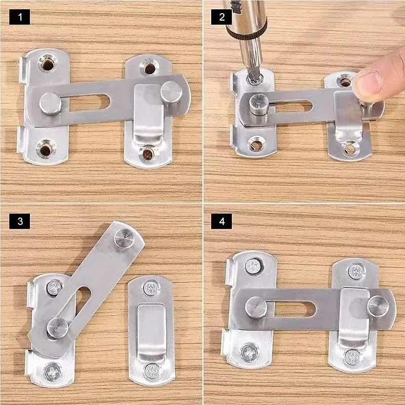 Sliding Barn Door Latch Sliding Right Angle Door Latch Door Bolt Wine Cooler Closet Window Door Latch Plug Baby Safety LatchC254