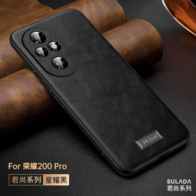 Luxury PU Leather Cover For HONOR 200 FOR HONOR 200 PRO Case Skin Friendly back cover shockproof bumper funda FOR HONOR 200 PRO