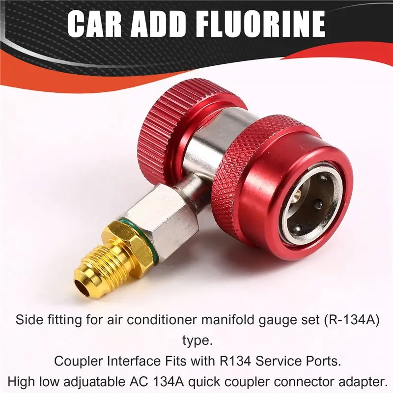 ABYP R134A Car Air Conditioner Fluoride Converter Quick Coupler Connector Adapter Adjustable Auto Repair Tools
