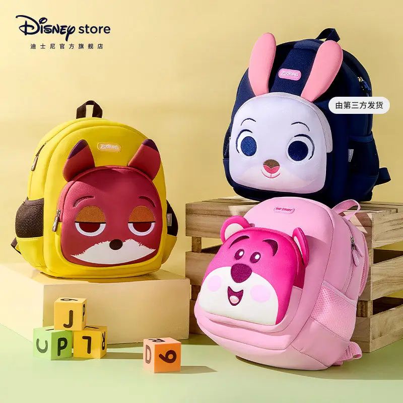 

Оригинальный детский 3D-рюкзак Disney "Зоотопия" с Джуди Хоппс, Ником Уайлдом и клубничным медведем, милый рюкзак для дошкольников, школьный и дорожный рюкзак