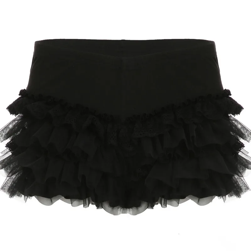 Dark Style Mesh See-through Shorts Low-rise Fashion Slim Hottie Shorts